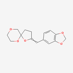 2-[(2H-1,3-Benzodioxol-5-yl)methylidene]-1,6,9-trioxaspiro[4.5]decane