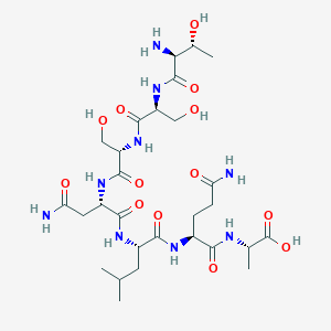 molecular formula C28H49N9O13 B14189235 L-Threonyl-L-seryl-L-seryl-L-asparaginyl-L-leucyl-L-glutaminyl-L-alanine CAS No. 925217-30-7