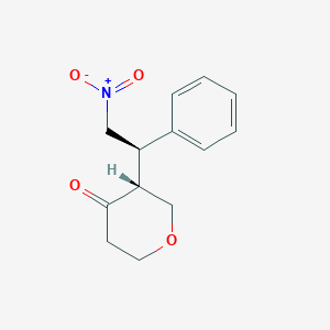 (3R)-3-[(1R)-2-nitro-1-phenylethyl]oxan-4-one