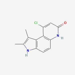 molecular formula C13H11ClN2O B14189271 9-Chloro-1,2-dimethyl-3,6-dihydro-7H-pyrrolo[3,2-f]quinolin-7-one CAS No. 917890-57-4