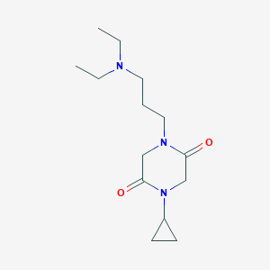 molecular formula C14H25N3O2 B14189285 1-Cyclopropyl-4-[3-(diethylamino)propyl]piperazine-2,5-dione CAS No. 849583-37-5