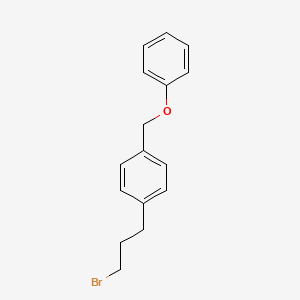 molecular formula C16H17BrO B14189286 1-(3-Bromopropyl)-4-(phenoxymethyl)benzene CAS No. 920283-17-6