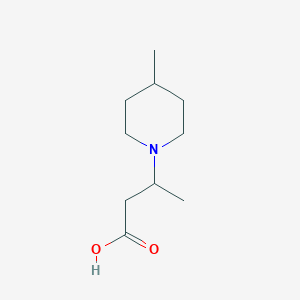 molecular formula C10H19NO2 B1418929 3-(4-甲基哌啶-1-基)丁酸 CAS No. 743358-81-8