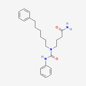 molecular formula C23H31N3O2 B14189303 Butanamide, 4-[[(phenylamino)carbonyl](6-phenylhexyl)amino]- CAS No. 850882-99-4