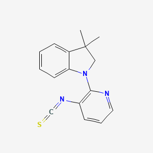 molecular formula C16H15N3S B14189309 1-(3-Isothiocyanatopyridin-2-yl)-3,3-dimethyl-2,3-dihydro-1H-indole CAS No. 917898-77-2