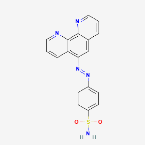 molecular formula C18H13N5O2S B14189339 4-[(E)-(1,10-Phenanthrolin-5-yl)diazenyl]benzene-1-sulfonamide CAS No. 923268-79-5