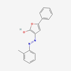 molecular formula C17H14N2O2 B14189345 3-[2-(2-Methylphenyl)hydrazinylidene]-5-phenylfuran-2(3H)-one CAS No. 928036-86-6