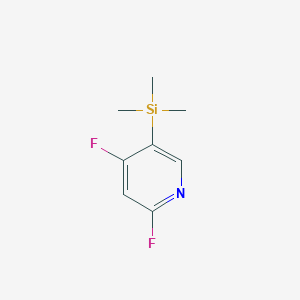 molecular formula C8H11F2NSi B14189349 2,4-Difluoro-5-(trimethylsilyl)pyridine CAS No. 837364-90-6