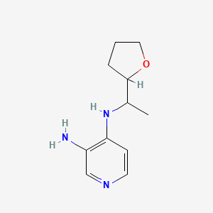 B1418935 4-N-[1-(oxolan-2-yl)ethyl]pyridine-3,4-diamine CAS No. 1153405-52-7
