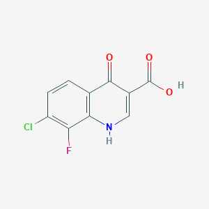 molecular formula C10H5ClFNO3 B1418936 7-氯-8-氟-4-羟基喹啉-3-甲酸 CAS No. 1019015-91-8