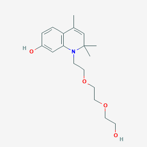 molecular formula C18H27NO4 B14189367 1-{2-[2-(2-Hydroxyethoxy)ethoxy]ethyl}-2,2,4-trimethyl-1,2-dihydroquinolin-7-ol CAS No. 922144-45-4