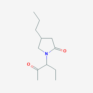 molecular formula C12H21NO2 B14189375 1-(2-Oxopentan-3-yl)-4-propylpyrrolidin-2-one CAS No. 925246-52-2