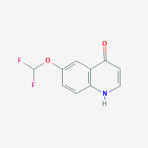 molecular formula C10H7F2NO2 B1418939 4-喹啉醇，6-(二氟甲氧基)- CAS No. 881657-25-6