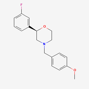 (2R)-2-(3-Fluorophenyl)-4-[(4-methoxyphenyl)methyl]morpholine