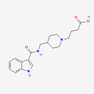 molecular formula C19H25N3O3 B14189439 4-(4-{[(1H-Indole-3-carbonyl)amino]methyl}piperidin-1-yl)butanoic acid CAS No. 857650-83-0