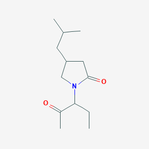 4-(2-Methylpropyl)-1-(2-oxopentan-3-yl)pyrrolidin-2-one