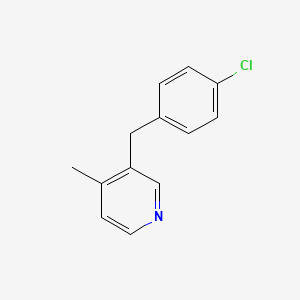 3-[(4-Chlorophenyl)methyl]-4-methylpyridine