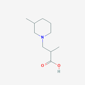 molecular formula C10H19NO2 B1418947 2-甲基-3-(3-甲基哌啶-1-基)丙酸 CAS No. 31035-69-5