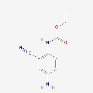 molecular formula C10H11N3O2 B1418948 N-(4-氨基-2-氰基苯基)氨基甲酸乙酯 CAS No. 766519-12-4