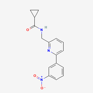 N-{[6-(3-Nitrophenyl)pyridin-2-yl]methyl}cyclopropanecarboxamide