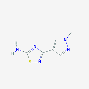 B1418950 3-(1-methyl-1H-pyrazol-4-yl)-1,2,4-thiadiazol-5-amine CAS No. 1153983-46-0