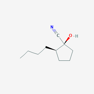 molecular formula C10H17NO B14189503 (1S,2R)-2-Butyl-1-hydroxycyclopentane-1-carbonitrile CAS No. 834885-75-5