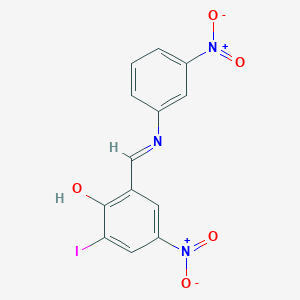 2-Iodo-4-nitro-6-[(3-nitroanilino)methylidene]cyclohexa-2,4-dien-1-one