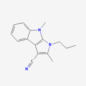 molecular formula C16H17N3 B14189510 2,8-Dimethyl-1-propyl-1,8-dihydropyrrolo[2,3-b]indole-3-carbonitrile CAS No. 922184-70-1