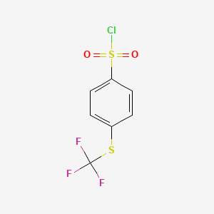 molecular formula C7H4ClF3O2S2 B1418953 4-[(三氟甲基)硫烷基]苯-1-磺酰氯 CAS No. 67216-75-5