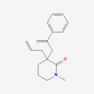 1-Methyl-3-(2-phenylprop-2-en-1-yl)-3-(prop-2-en-1-yl)piperidin-2-one