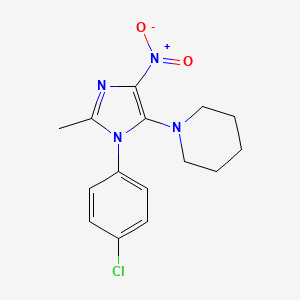 1-[1-(4-Chlorophenyl)-2-methyl-4-nitro-1H-imidazol-5-yl]piperidine