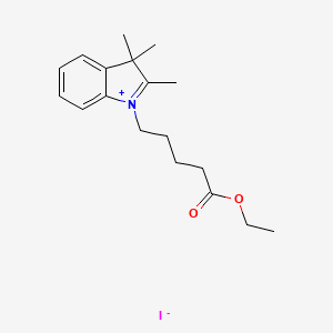 molecular formula C18H26INO2 B14189549 1-(5-Ethoxy-5-oxopentyl)-2,3,3-trimethyl-3H-indol-1-ium iodide CAS No. 850789-09-2