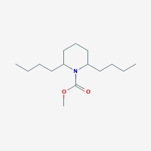 molecular formula C15H29NO2 B14189566 Methyl 2,6-dibutylpiperidine-1-carboxylate CAS No. 919286-49-0