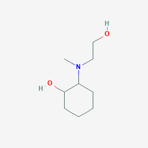 molecular formula C9H19NO2 B14189574 2-[(2-Hydroxyethyl)(methyl)amino]cyclohexan-1-ol CAS No. 854815-53-5