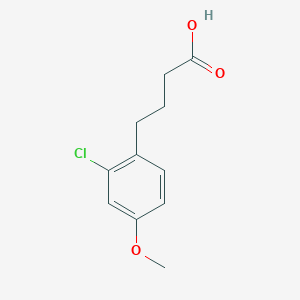 B1418960 4-(2-Chloro-4-methoxyphenyl)butanoic acid CAS No. 899348-17-5