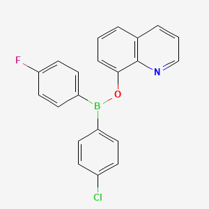 molecular formula C21H14BClFNO B14189605 Borinic acid, (4-chlorophenyl)(4-fluorophenyl)-, 8-quinolinyl ester CAS No. 873101-80-5