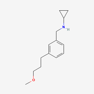 N-{[3-(3-Methoxypropyl)phenyl]methyl}cyclopropanamine