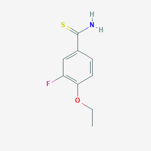 B1418964 4-Ethoxy-3-fluorobenzene-1-carbothioamide CAS No. 1153271-13-6