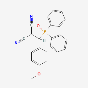 molecular formula C23H19N2O2P B14189641 [(Diphenylphosphoryl)(4-methoxyphenyl)methyl]propanedinitrile CAS No. 922729-96-2