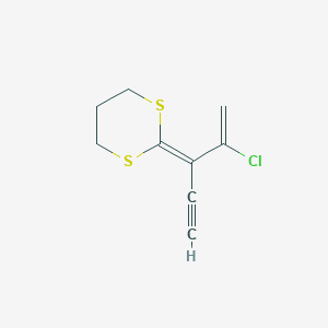 molecular formula C9H9ClS2 B14189644 2-(2-Chloropent-1-en-4-yn-3-ylidene)-1,3-dithiane CAS No. 845776-96-7