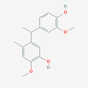 molecular formula C17H20O4 B14189665 5-[1-(4-Hydroxy-3-methoxyphenyl)ethyl]-2-methoxy-4-methylphenol CAS No. 835882-50-3