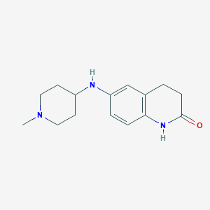B1418967 6-[(1-Methylpiperidin-4-yl)amino]-1,2,3,4-tetrahydroquinolin-2-one CAS No. 1157387-37-5