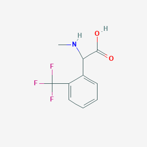 molecular formula C10H10F3NO2 B1418968 2-(甲基氨基)-2-[2-(三氟甲基)苯基]乙酸 CAS No. 1218248-26-0