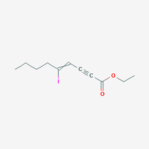 molecular formula C11H15IO2 B14189688 Ethyl 5-iodonon-4-en-2-ynoate CAS No. 919123-78-7