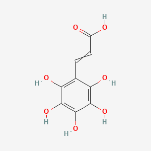 molecular formula C9H8O7 B14189706 3-(Pentahydroxyphenyl)prop-2-enoic acid CAS No. 873842-25-2