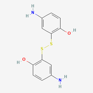 molecular formula C12H12N2O2S2 B14189714 2,2'-Disulfanediylbis(4-aminophenol) CAS No. 918538-10-0