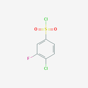 molecular formula C6H3Cl2FO2S B1418972 4-氯-3-氟苯磺酰氯 CAS No. 942035-77-0