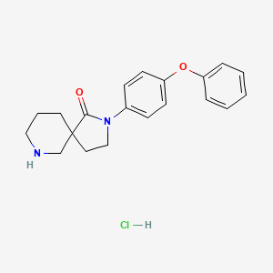 2-(4-phenoxyphenyl)-2,9-diazaspiro[4.5]decan-1-one;hydrochloride