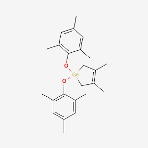 molecular formula C24H32GeO2 B14189738 3,4-Dimethyl-1,1-bis(2,4,6-trimethylphenoxy)-2,5-dihydro-1H-germole CAS No. 921201-57-2