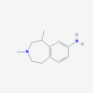 molecular formula C12H18N2 B14189739 3,5-Dimethyl-2,3,4,5-tetrahydro-1H-3-benzazepin-7-amine CAS No. 919099-24-4